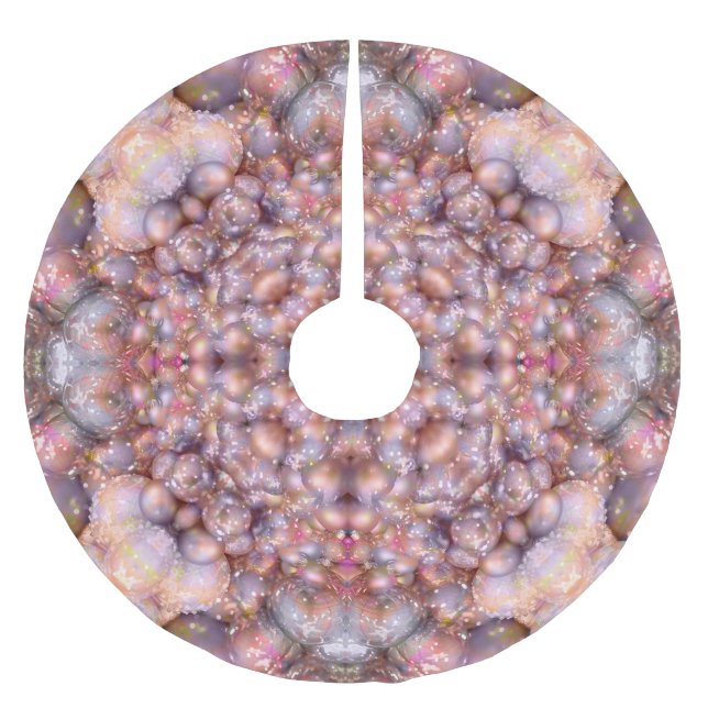 Shiny Ornaments Brushed Polyester Tree Skirt (Front)