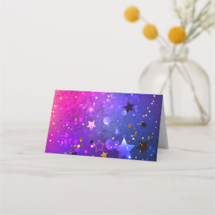 Shiny Pink Blue Background Appointment Card