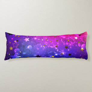 Shiny Pink Blue Background Body Pillow
