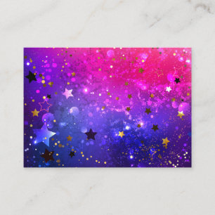 Shiny Pink Blue Background Business Card