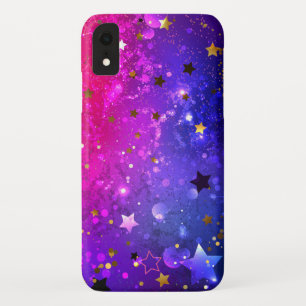 Shiny Pink Blue Background iPhone XR Case
