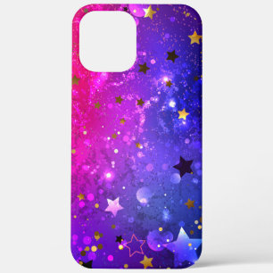 Shiny Pink Blue Background iPhone 12 Pro Max Case