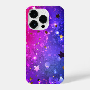 Shiny Pink Blue Background iPhone 14 Pro Case