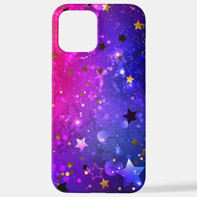 Shiny Pink Blue Background iPhone Case (Back)