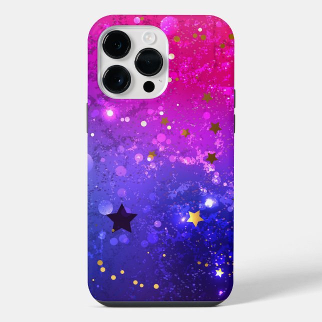 Shiny Pink Blue Background iPhone Case (Back)