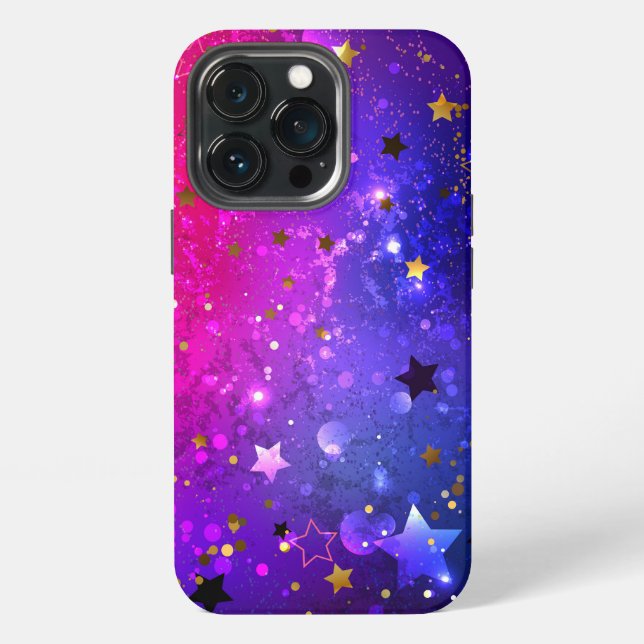 Shiny Pink Blue Background iPhone Case (Back)