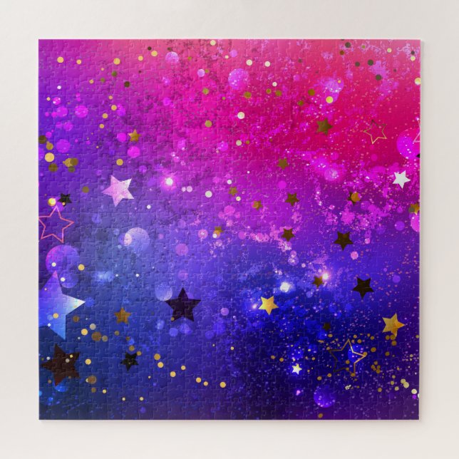 Shiny Pink Blue Background Jigsaw Puzzle (Horizontal)