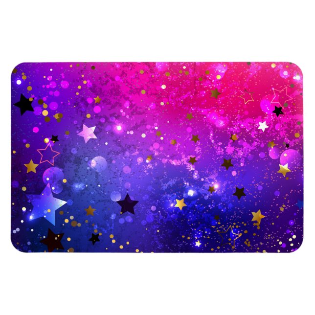 Shiny Pink Blue Background Magnet (Horizontal)