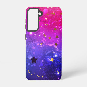 Shiny Pink Blue Background Samsung Galaxy Case