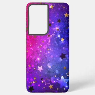 Shiny Pink Blue Background Samsung Galaxy Case