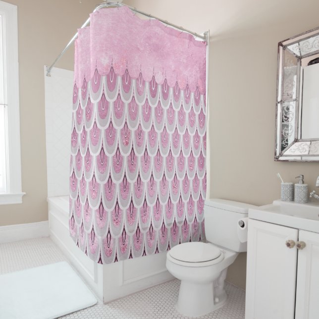 Shiny Pink Glitter Mermaid Fish Scales (In Situ)