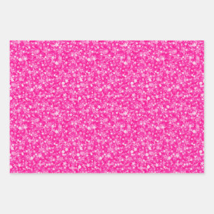 Shiny Pink Glitter Wrapping Paper Sheet