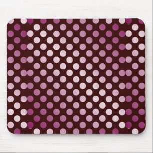 Shiny Pink Polka Dot Patterns Mouse Pad