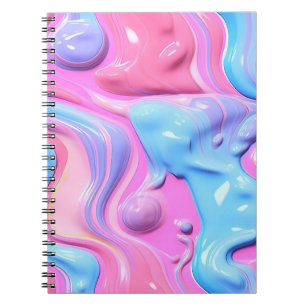 Shiny Plastic Bubble Abstract Notebook