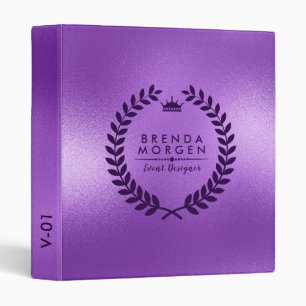 Shiny Purple background With Laurel Wreath Binder