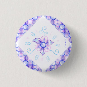 Shiny purple flower button