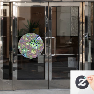 Shiny Rainbow Fractal Window Cling