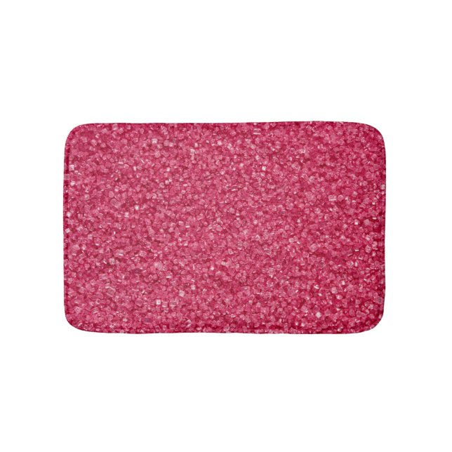 Shiny Red And White Glitter Bath Mat (Front)