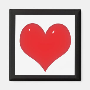 Shiny Red Heart (Add Your Text) Magnet