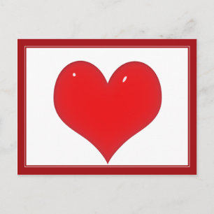 Shiny Red Heart Postcard