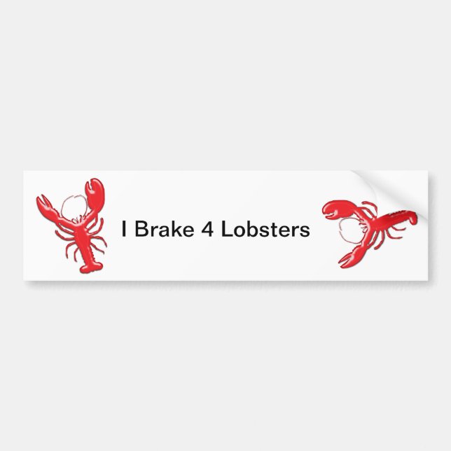 Shiny Red Lobster Bumper Sticker (Front)