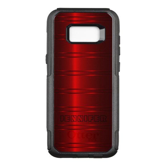 Shiny Red Stripes OtterBox Commuter Samsung Galaxy S8+ Case