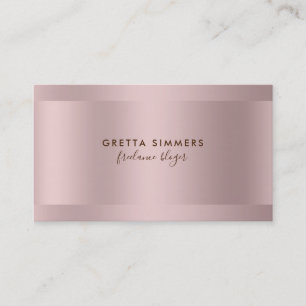 Shiny Rose-Gold Stripes Business Card