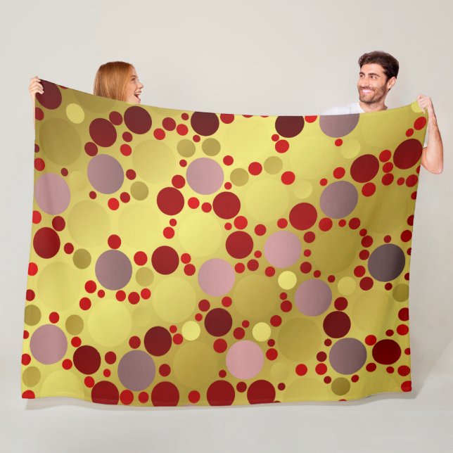 shiny, round, circles, dots, metal, colourful, blo fleece blanket (In Situ)