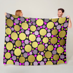shiny, round, circles, dots, metal, colourful, blo fleece blanket