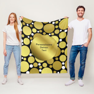 shiny, round, circles, dots, metal, colourful, fleece blanket