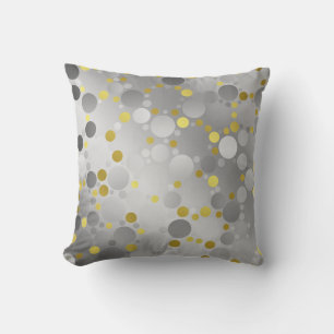 shiny, round, circles, dots, metal, colourful, throw pillow