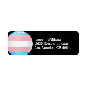 Shiny Round Transgender Pride Flag