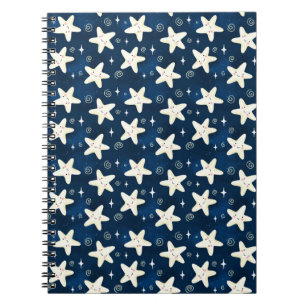 Shiny stars on sky notebook