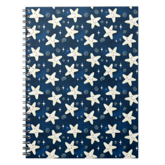Shiny stars on sky notebook