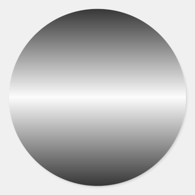 Shiny Steel Round Sticker (Front)
