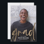 Shiny Strokes Graduation Announcement Invitation<br><div class="desc">Celebrate the graduate with this modern and stylish card from Berry Berry Sweet { www.berryberrysweet.com } Matching items and colour options available at our store or upon request.</div>