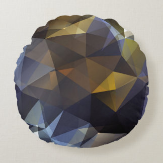 Shiny triangle vintage, diamond texture. round pillow