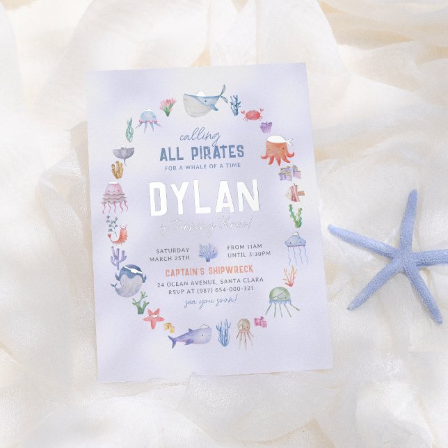 Shiny Under The Sea Ocean Boys Pirate Birthday (Creator Uploaded)