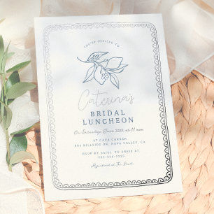Shiny Whimsical Hand Drawn Lemon Bridal Shower