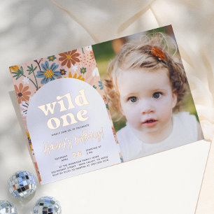 Shiny Wild One Retro Photo 1st Birthday Party