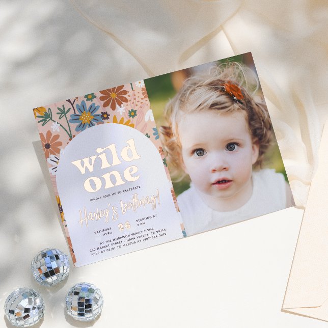 Shiny Wild One Retro Photo 1st Birthday Party (Creator Uploaded)