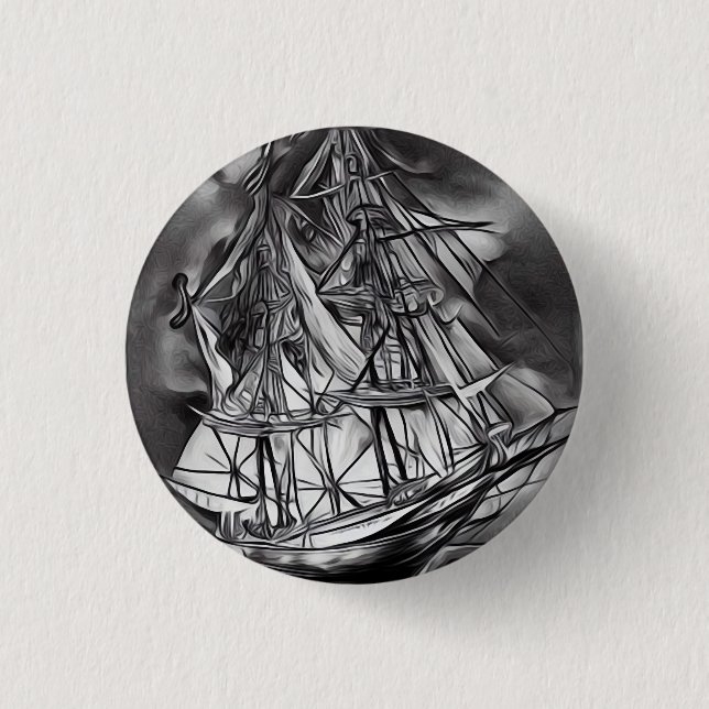 Ship 1 Inch Round Button (Front)