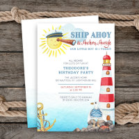 Ship Ahoy Anchors Aweigh Boy's Nautical Birthday