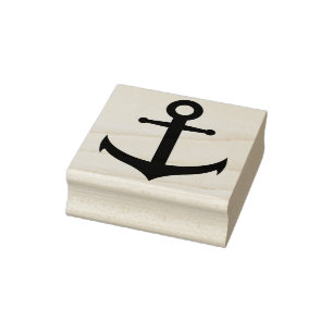 ship anchor art stamp