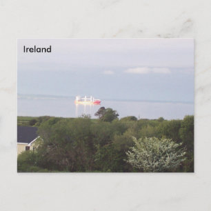 Ship anchored at Tralee Bay, Co. Kerry, Ireland Postcard