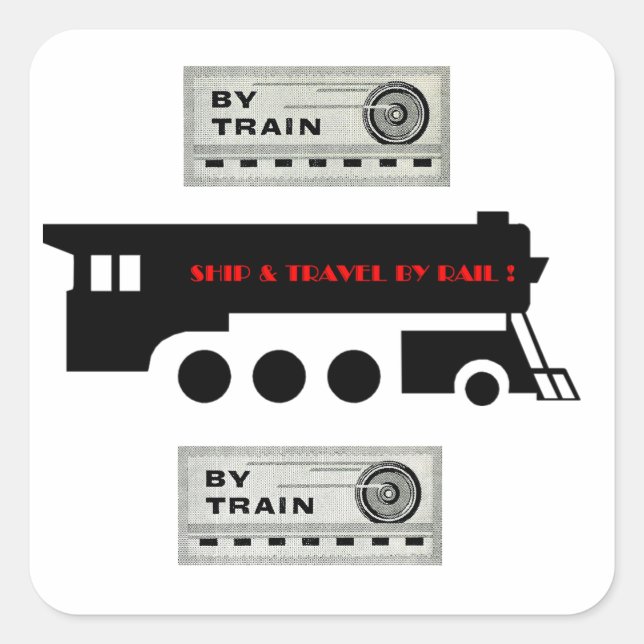 Ship and Travel By Railroad            Square Sticker (Front)