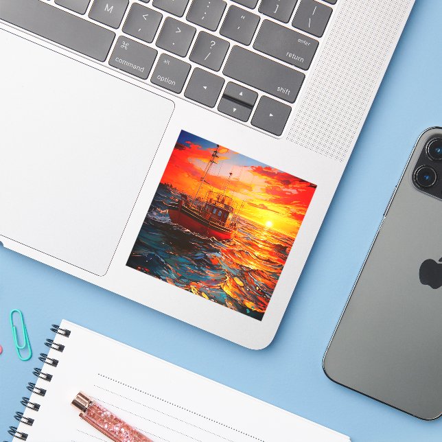 Ship at Sunset (Laptop w/ iPhone)