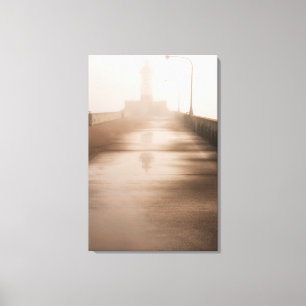 Ship Canal   Minnesota, Duluth, Canal Park Canvas Print