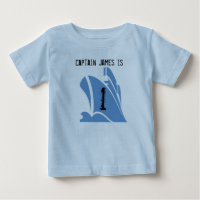 Ship Captain Customizable 1st Birthday Tshirt