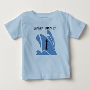 Ship Captain Customizable 1st Birthday Tshirt